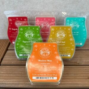 Scentsy Bar Wax Melt Bundle 6 Pack Mandarin Moon French Toast Peppermint Dreams
